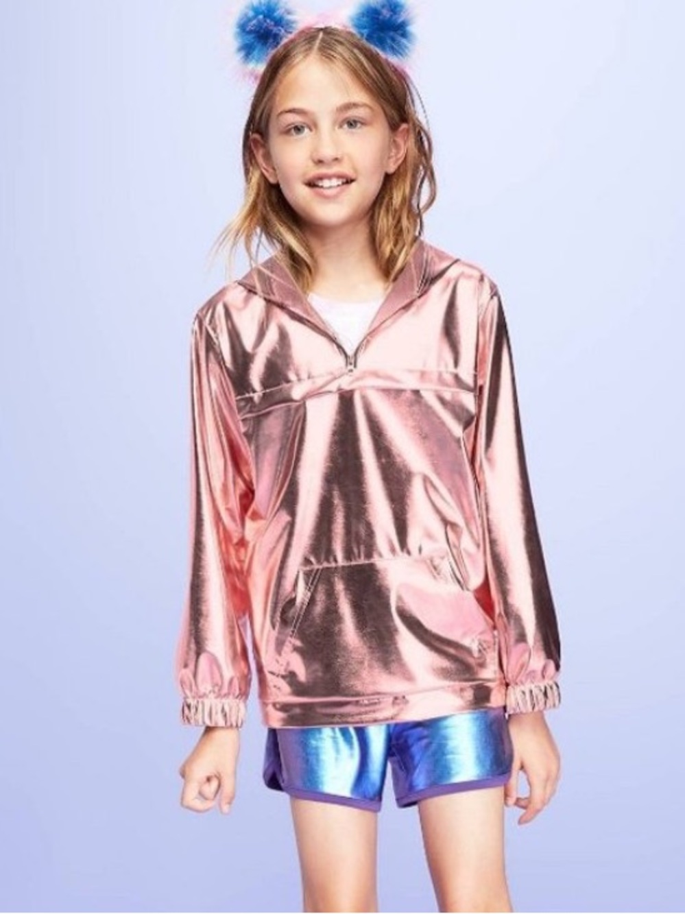 Metallic Pink Rose Gold Bomber Jacket from More Than Magic,size S 6/6X girls NEW